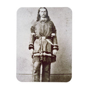 「野生のビル」Hickok (1837-76年) (b/wの写真) マグネット
