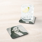 「野生のビル」Hickok (b/wの写真) コースター (右側)