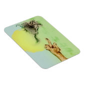 野生のフォトマグネットでバッファローを追いかけるライオン マグネット (右側)