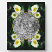 野生のフラバネデイジー花あなたの写真を追加 フォトプラーク (正面)