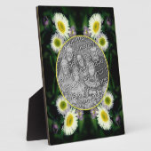 野生のフラバネデイジー花あなたの写真を追加 フォトプラーク (側面)