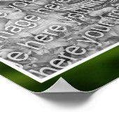 野生のフラバーンデイジーフラワーフレームあなたの写真を追加 ポスター (角)