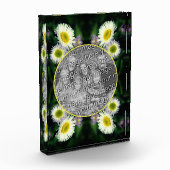 野生のフラバーンデイジーフラワーフレームを追加 フォトブロック (左)