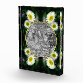 野生のフラバーンデイジーフラワーフレームを追加 フォトブロック (右)