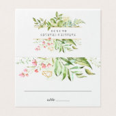 野生のフローラの結婚緑の葉のテーブルプレイス (外部フラット)