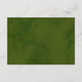 野生のフローラの結婚緑の葉の願い エンクロージャーカード (裏面)