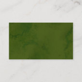 野生のフローラの緑の葉の水の色結婚の情報 名刺 (裏面)