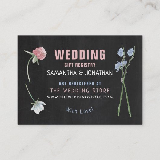 野生のフローラシャルボード、ギフト登録カード エンクロージャーカード (正面)