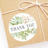 野生のフローラ緑の葉の水の色ありがとう ラウンドシール