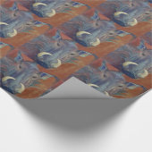 野生のブタのブタWarthog ラッピングペーパー (角)