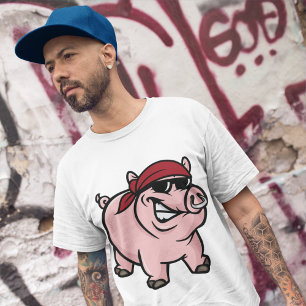 野生のブタメンズTシャツ Tシャツ