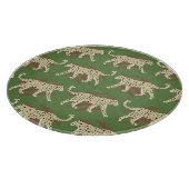 野生のブラシストローク：繰り返し使用したヒョウ カッティングボード (角)