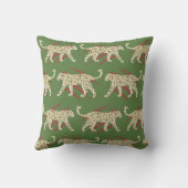 野生のブラシストローク：繰り返し使用したヒョウ クッション (裏面)