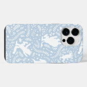 野生のブルー花柄グッズ iPhoneケース (裏面横)