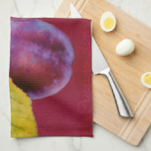 野生のプラム – プルーナス栽培赤キッチンタオル キッチンタオル (四つ折り)