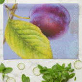 野生のプラム – プルーナス栽培青のキッチンタオル キッチンタオル (折り畳み)