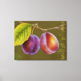 野生のプラム – Prunus domestica canvas art (olive) キャンバスプリント