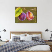 野生のプラム – Prunus domestica canvas art (olive) キャンバスプリント (インサイチュ (寝室))