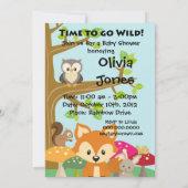 野生のベイビーシャワーの招待状 招待状 (裏面)