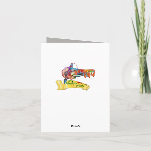 野生のベンガルの虎の服を着たジョーク ノートカード (裏面)