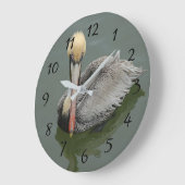野生のペリカン ラージ壁時計 (傾斜)