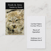 野生のボブキャットの剥製術の写真芸術 名刺 (正面/裏面)