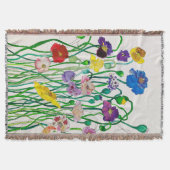 野生のポピー投げ スローブランケット (正面)