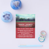 野生のポピー畑、旅行代理店の広告フライヤー チラシ (シングル)