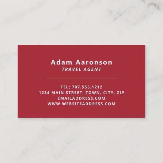 野生のポピー畑、旅行代理店名刺 名刺 (裏面)