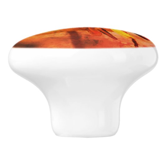 野生のマスのユリの花と虫の友人 セラミックノブ (側面)