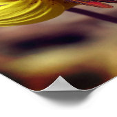 野生のマスのユリの花と虫の友人 ポスター (角)