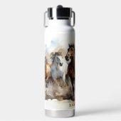 野生のマスタングウマズクエストリアンワイルドウェスト ウォーターボトル (正面)