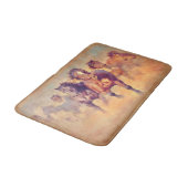 野生のマスタング馬スタンピードウォーターの色 バスマット (アングル)