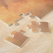 野生のマスタング馬スタンピードウォーターカラーアート ジグソーパズル (側面)