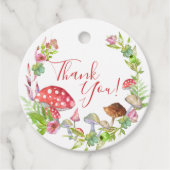 野生のマッシュルームベビーシャワーメッセージカード フェイバータグ (正面)