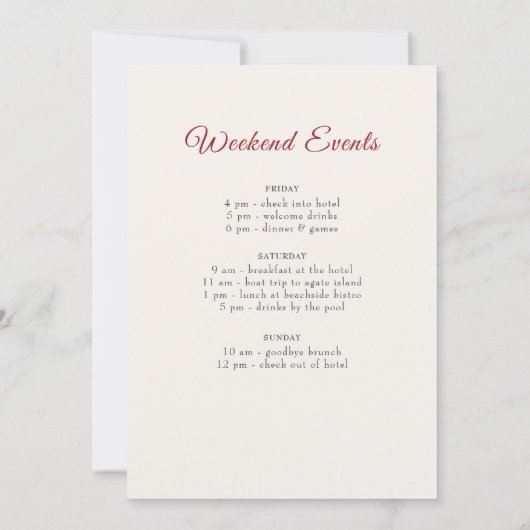 野生のマリゴールドの花の葉のバチェロレッテ 招待状 (裏面)