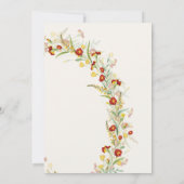 野生のマリゴールドの花の葉の婚約パーティ 招待状 (裏面)