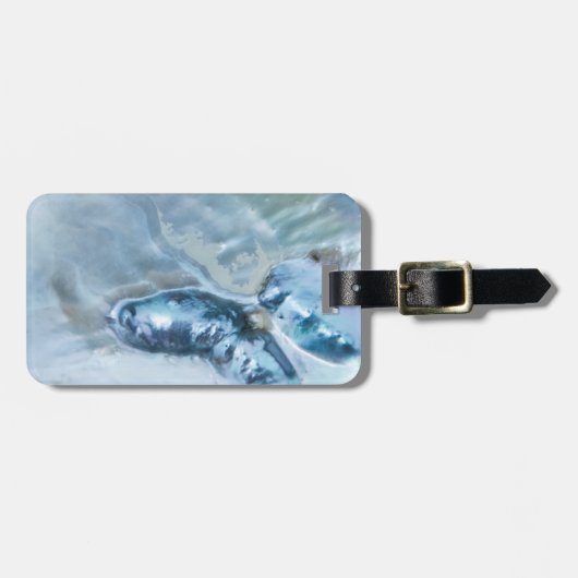 野生のマレーシア人真珠の母 ラゲッジタグ (正面横)