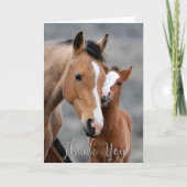 野生のマーレとフォーアルの写真サンキューカード サンキューカード (正面)