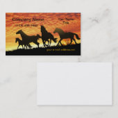 野生のムスタングの日没 名刺 (正面/裏面)