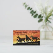 野生のムスタングの日没 名刺 (スタンド正面)