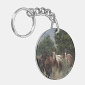 野生のムスタングの馬2 キーホルダー (正面左)