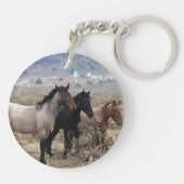 野生のムスタングの馬5 キーホルダー (裏面)