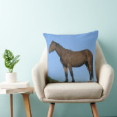 野生のムスタングの馬 クッション (椅子)