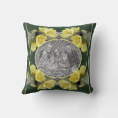 野生のムレインの花のカブトムシあなたの写真を追加 クッション (裏面)