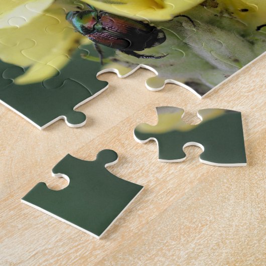 野生のムレインの花のカブトムシあなたの写真を追加 ジグソーパズル (側面)