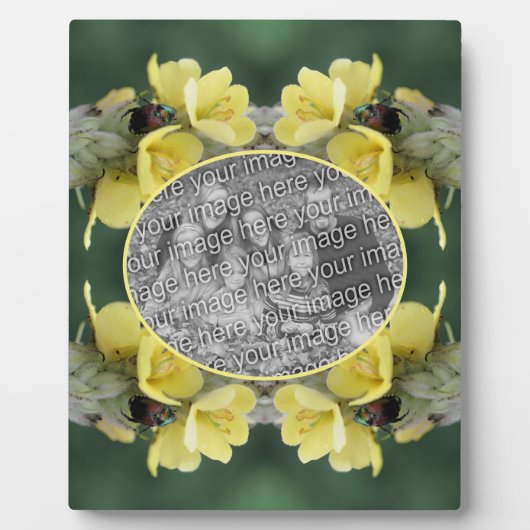 野生のムレインの花のカブトムシあなたの写真を追加 フォトプラーク (正面)