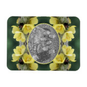 野生のムレインの花のカブトムシあなたの写真を追加 マグネット (横)