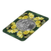 野生のムレインの花のカブトムシあなたの写真を追加 マグネット (左側)