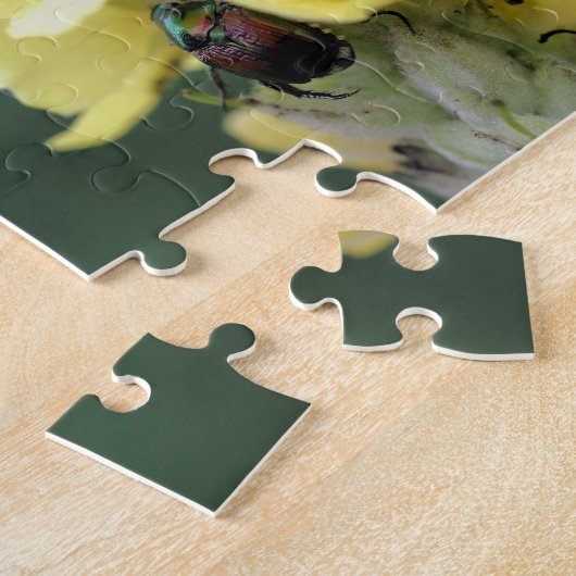 野生のムレインの花の抽象芸術 ジグソーパズル (側面)